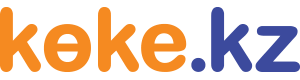 Двухцветный, оранжевого и синих цветов, логотип компании Kөke.kz